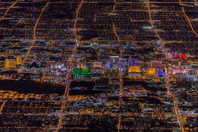 Las Vegas noche desde una altura
