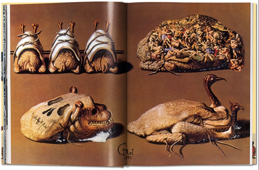 Libro de cocina de Salvador Dalí con ilustraciones no infantiles