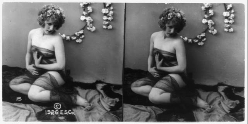 Long before VR porn, there was this: stereo pictures of sexy girls of the 20s