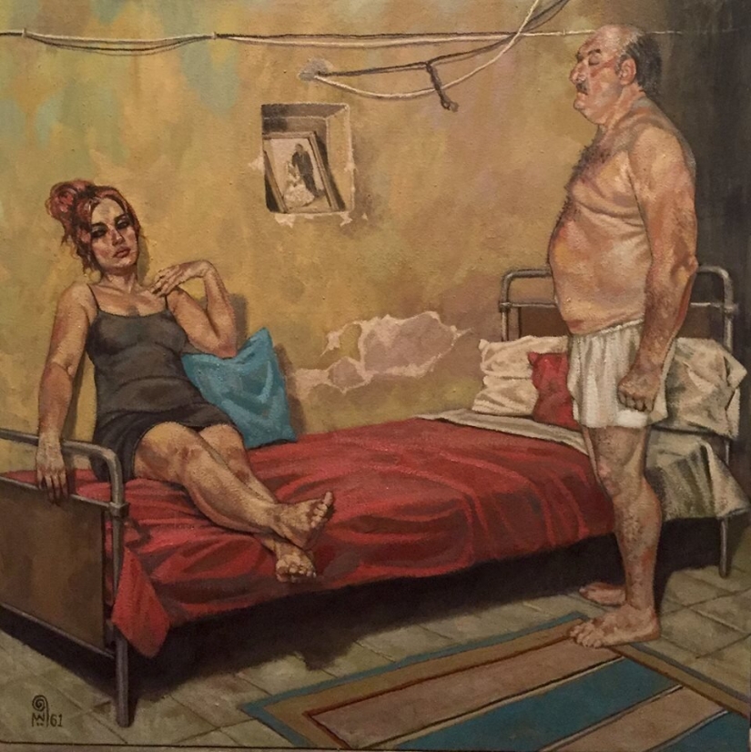 Los destinos de las mujeres en las pinturas del artista egipcio Walid Ebeid