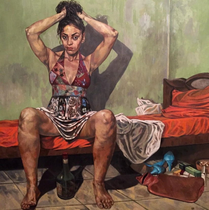 Los destinos de las mujeres en las pinturas del artista egipcio Walid Ebeid