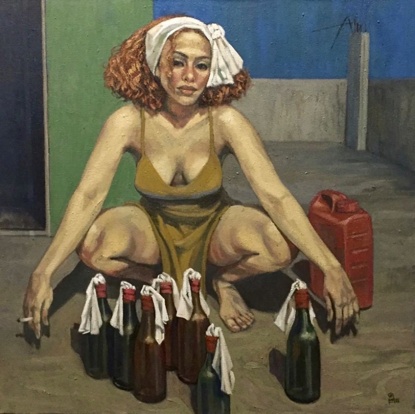 Los destinos de las mujeres en las pinturas del artista egipcio Walid Ebeid