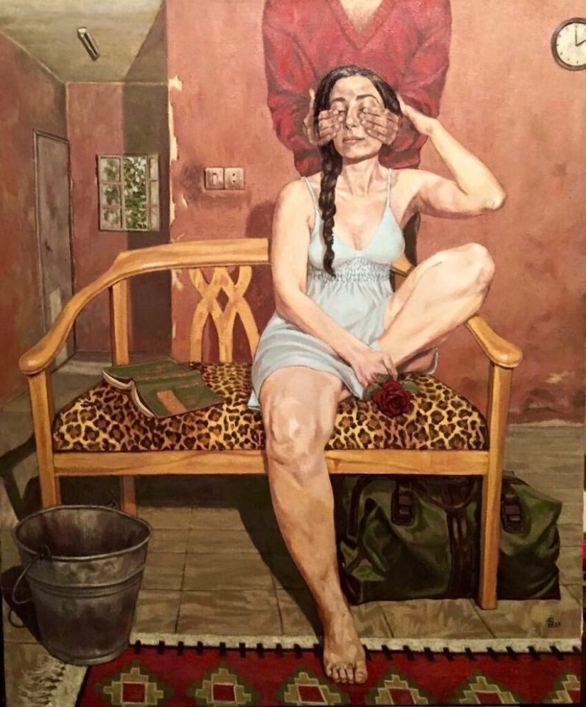 Los destinos de las mujeres en las pinturas del artista egipcio Walid Ebeid