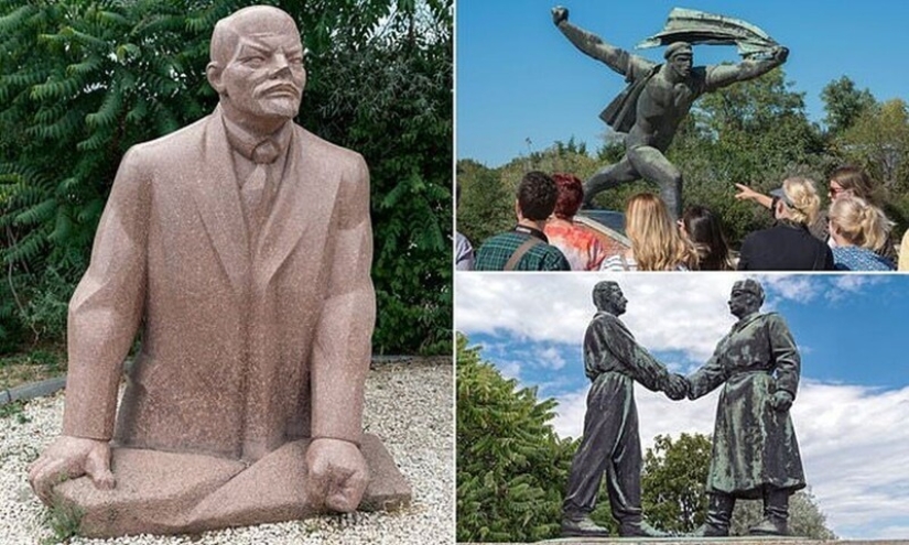 Los monumentos de la era socialista desde el Parque-Museo "memento" en Hungría