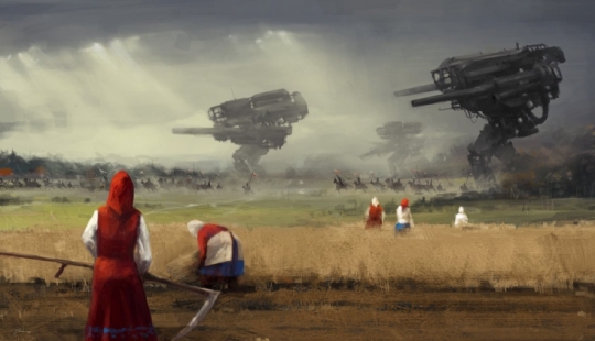 Los Robots, los caballeros y los monstruos: el místico mundo de Jakub Rozalski