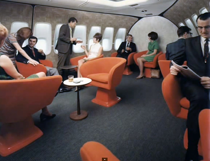 Luxury flight in the seventies on a Boeing 747