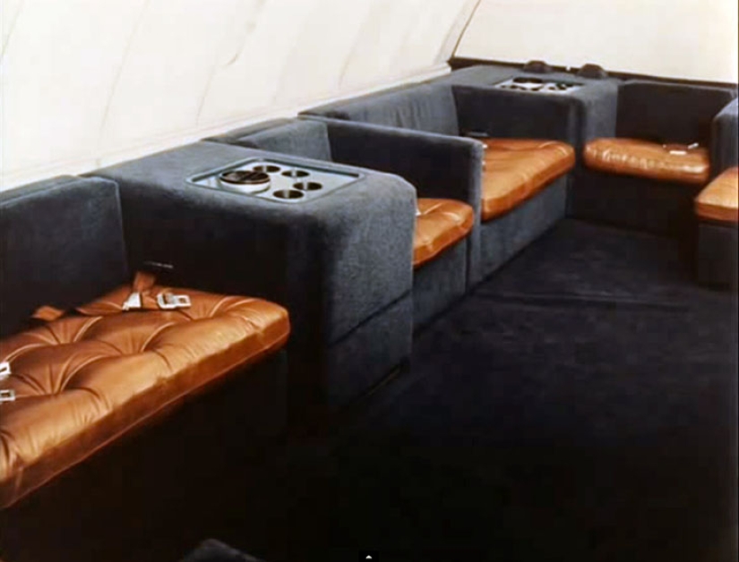 Luxury flight in the seventies on a Boeing 747