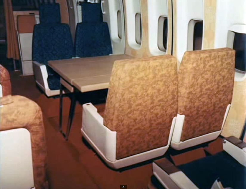 Luxury flight in the seventies on a Boeing 747