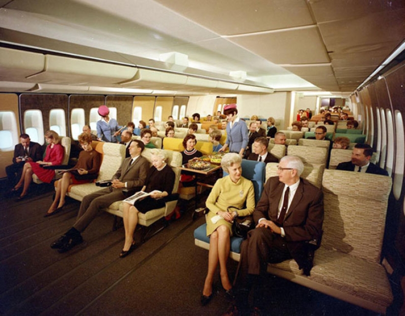 Luxury flight in the seventies on a Boeing 747