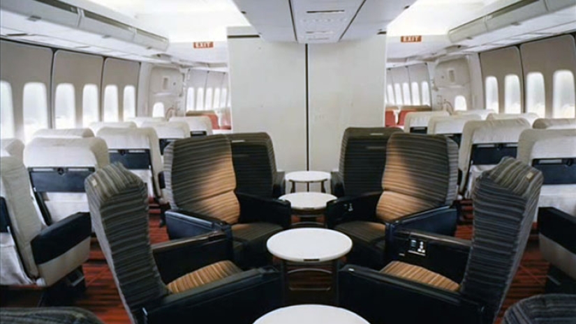 Luxury flight in the seventies on a Boeing 747