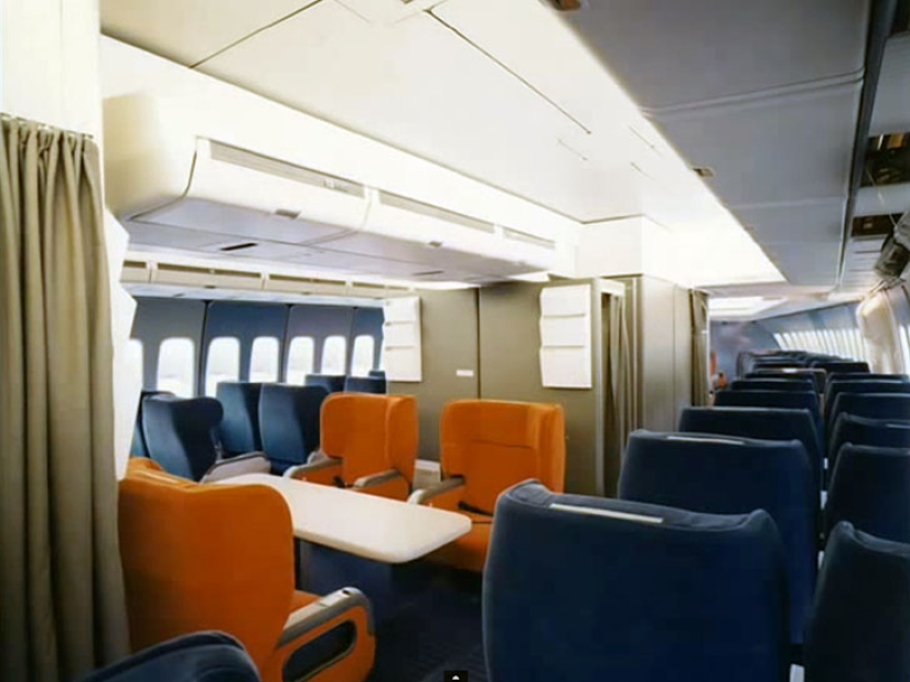 Luxury flight in the seventies on a Boeing 747