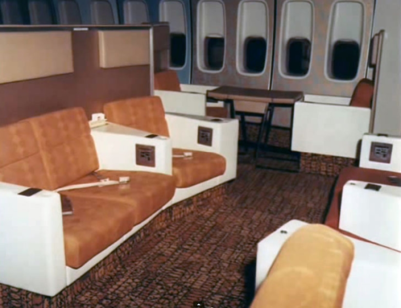 Luxury flight in the seventies on a Boeing 747