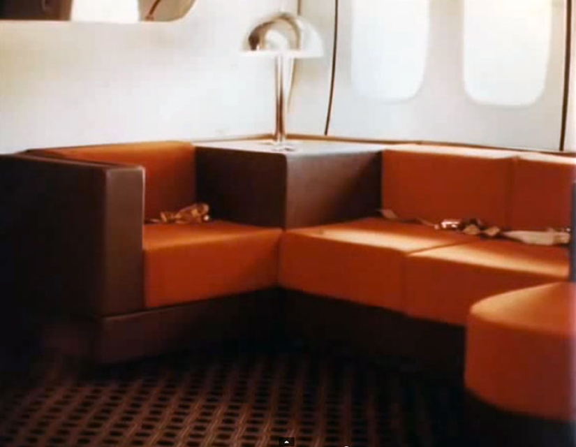 Luxury flight in the seventies on a Boeing 747