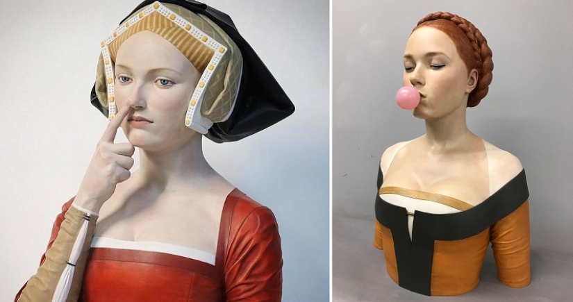 Madonna, you're drunk, go home: the sculptor modernizes the images of the Renaissance