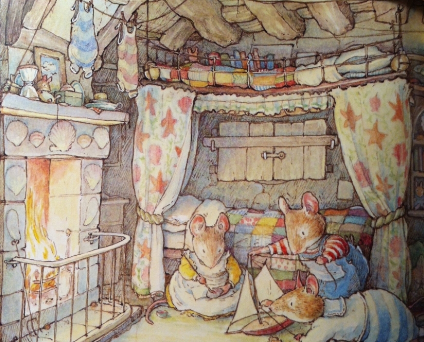 Maestro acogedor ilustración de Jill Barklem y su lindo cuento del ratón