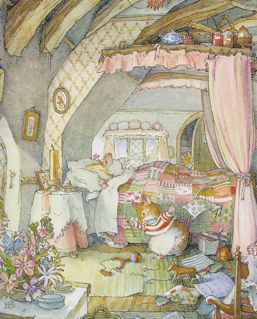 Maestro acogedor ilustración de Jill Barklem y su lindo cuento del ratón