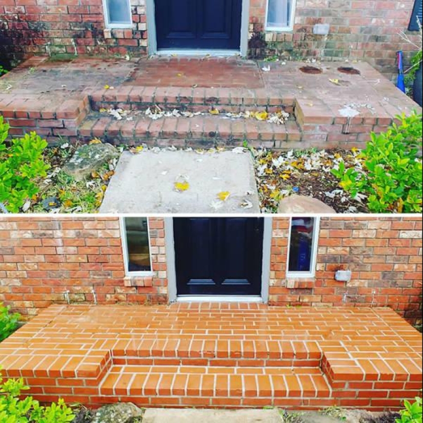 Magic of purity: 30 things before and after the pressure washer