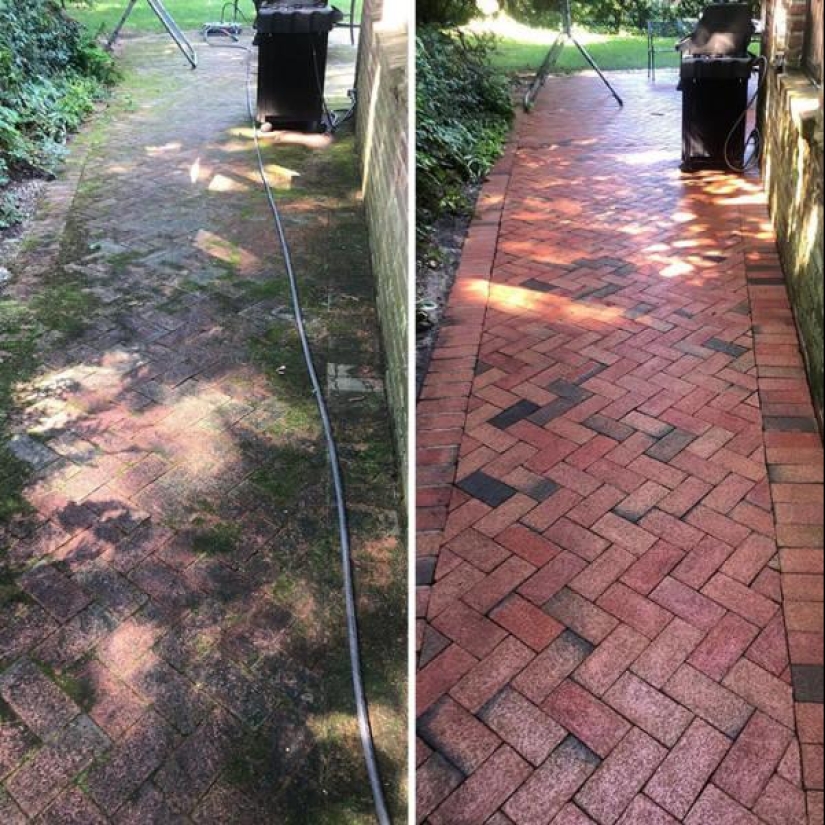 Magic of purity: 30 things before and after the pressure washer