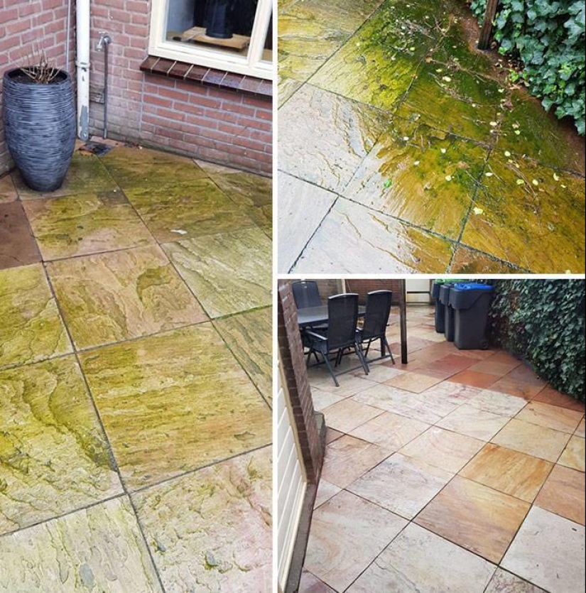 Magic of purity: 30 things before and after the pressure washer