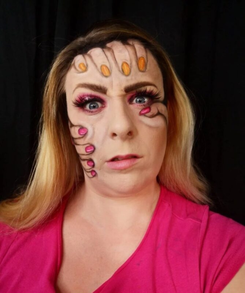 Make-up artist Hannah Grace and her incredible make-up illusions