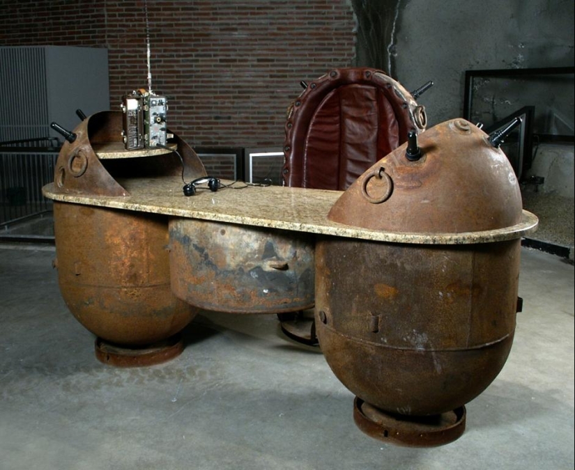 Mati Karmin and his frightening furniture made of sea mines