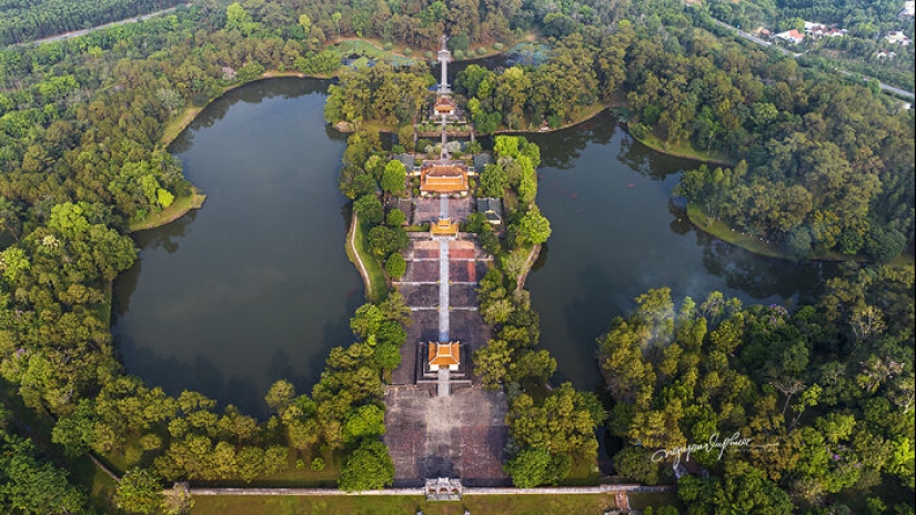 Mis fotografías aéreas que muestran tumbas en Vietnam de la época de la dinastía Nguyen