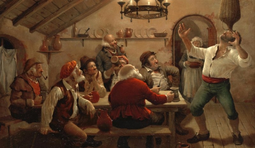 Mischievous old men of the Hungarian genre painting virtuoso Vida Gabor