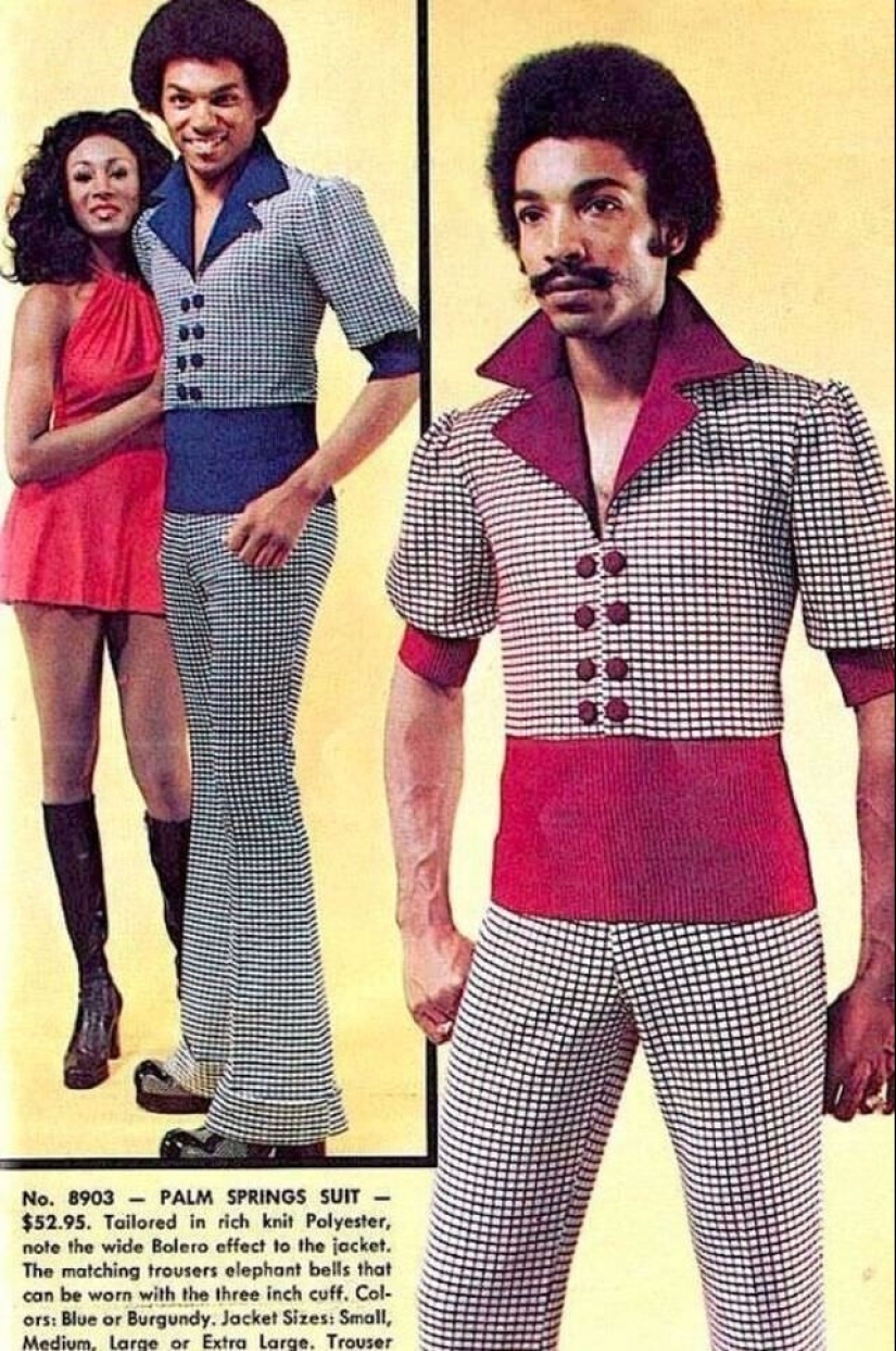 Moda masculina despiadada de los años 70