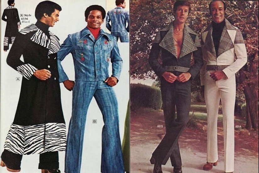 Moda masculina despiadada de los años 70