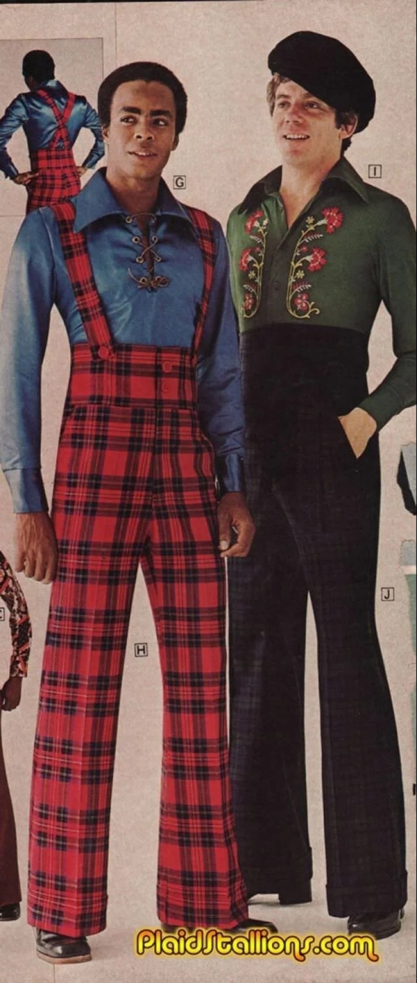 Moda masculina despiadada de los años 70