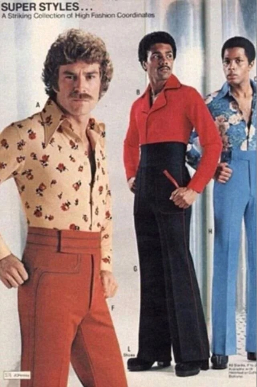 Moda masculina despiadada de los años 70