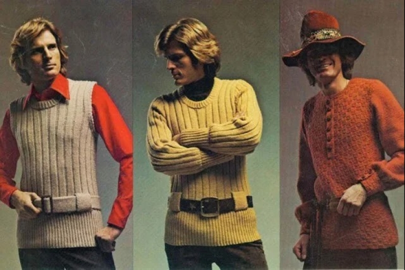 Moda masculina despiadada de los años 70