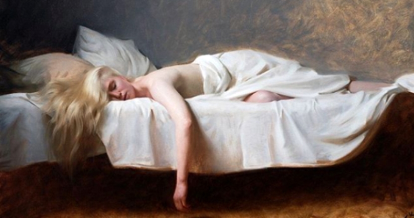 Modern classic painting Nick ALM, "I refer primarily to the inner world"