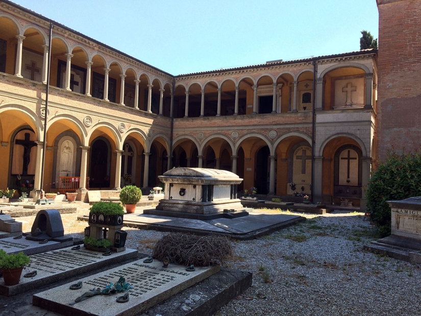 Monumental Cemetery of Certosa in Bologna