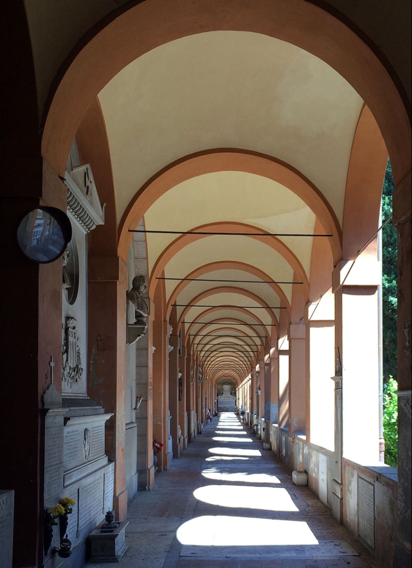 Monumental Cemetery of Certosa in Bologna