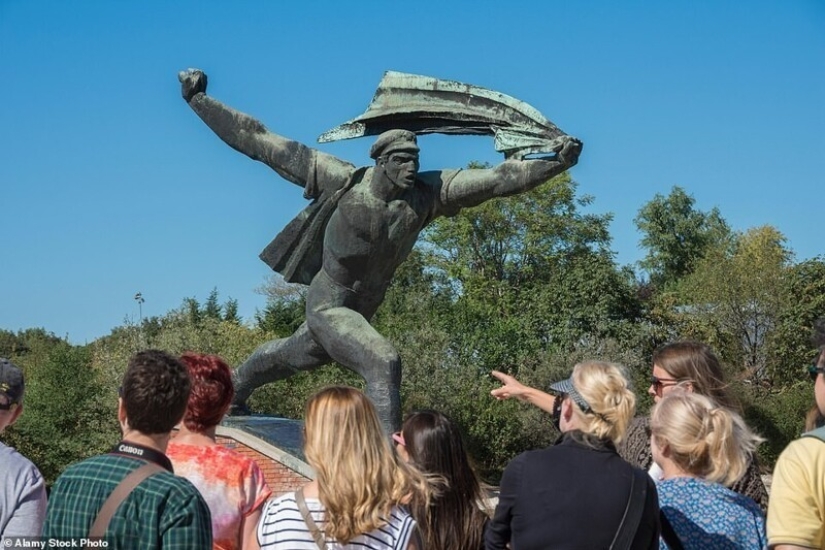 Monuments of the socialist era from the Park-Museum "memento" in Hungary