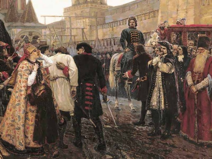 "Morning of the Streltsy execution": as Peter and I staged in red square bloodbath