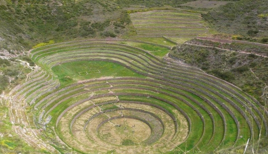 Mística agrícola Inca terrazas de Moray