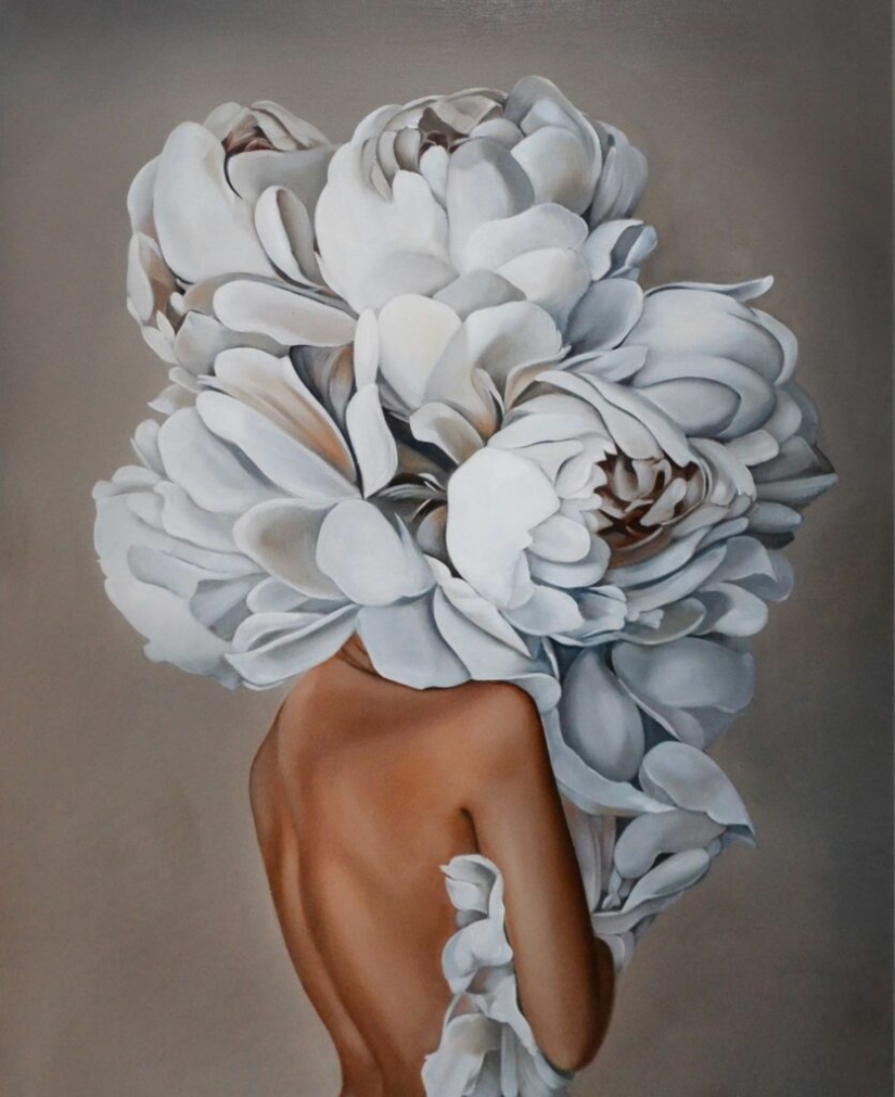 Mujeres, flores y animales: una simbiosis sorprendente en las pinturas de Amy Judd