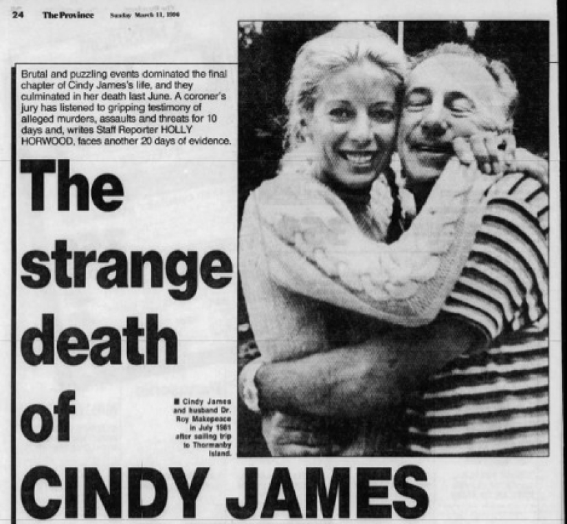 Murder victim or insane masochist: the story of the mysterious death of Cindy James