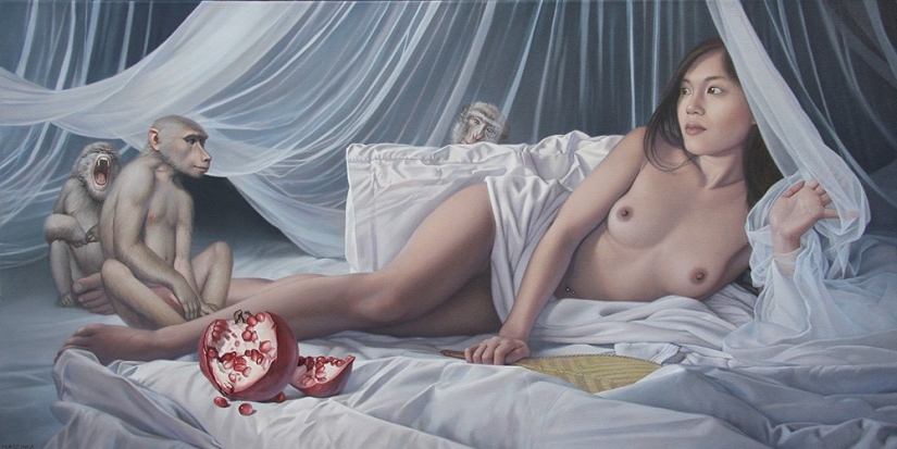 Mysterious beauties in the paintings of the master of fantastic realism Michael Maschka