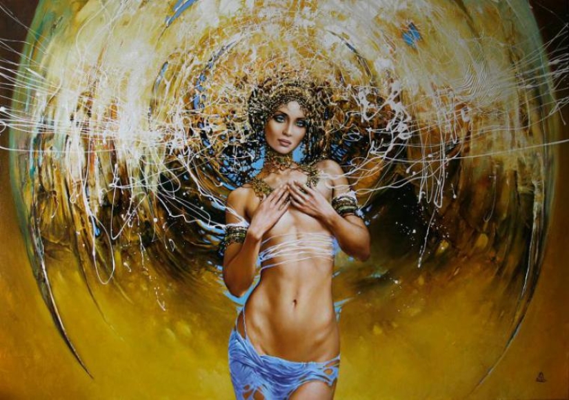 Mystical beauties in the paintings of Polish artist Karol Bak