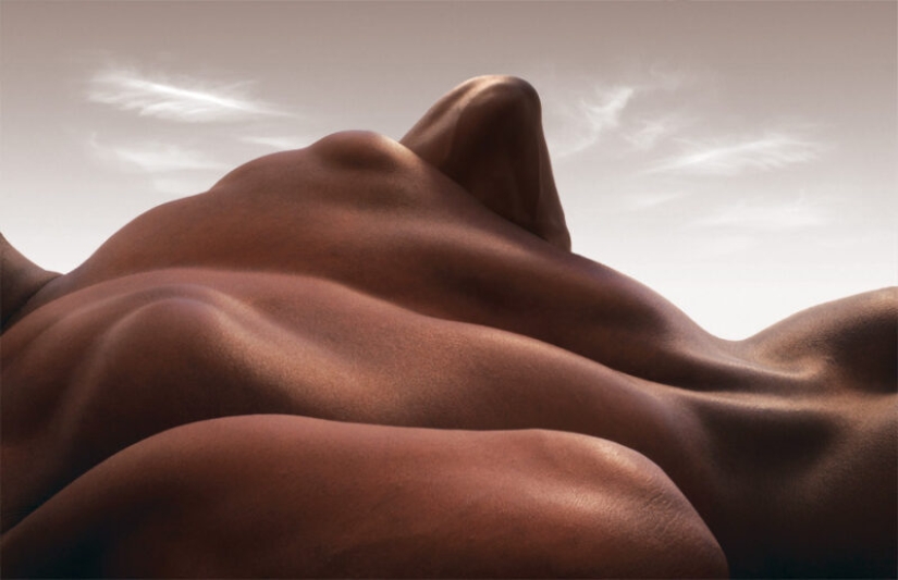 Naked Geology: Los paisajes surrealistas de Carl Warner Creados a partir de Cuerpos desnudos