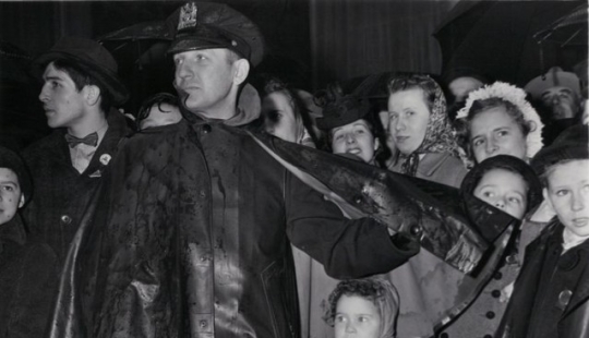 New York in the 1940s through the lens of Weegee, the master of crime photography.