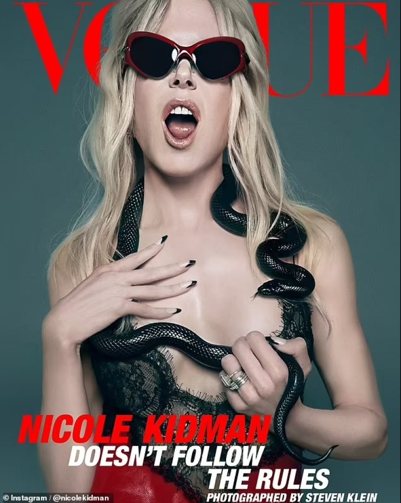 Nicole Kidman as you've never seen her before! Actress, 56, shows off her physique in racy black lingerie as she poses for incredible Vogue shots