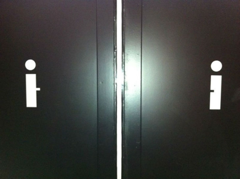 No more standard "Me" and "Jo" - the most creative toilet signs