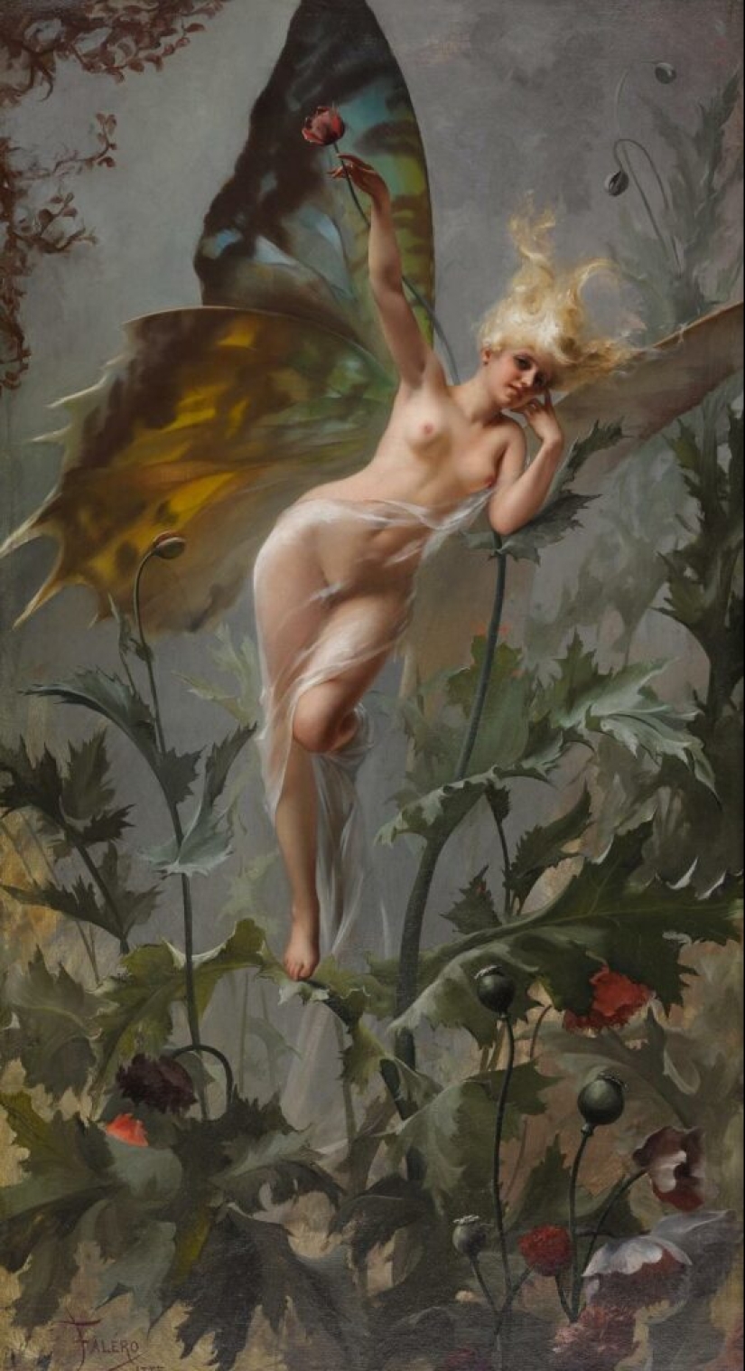 Nude fairies by the artist Luis Ricardo Falero, who founded the fantasy style in painting