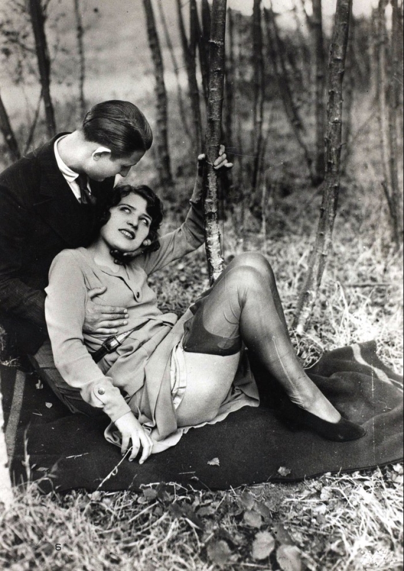 Oh, the times! O mores! Looked like erotic postcards in the 20s