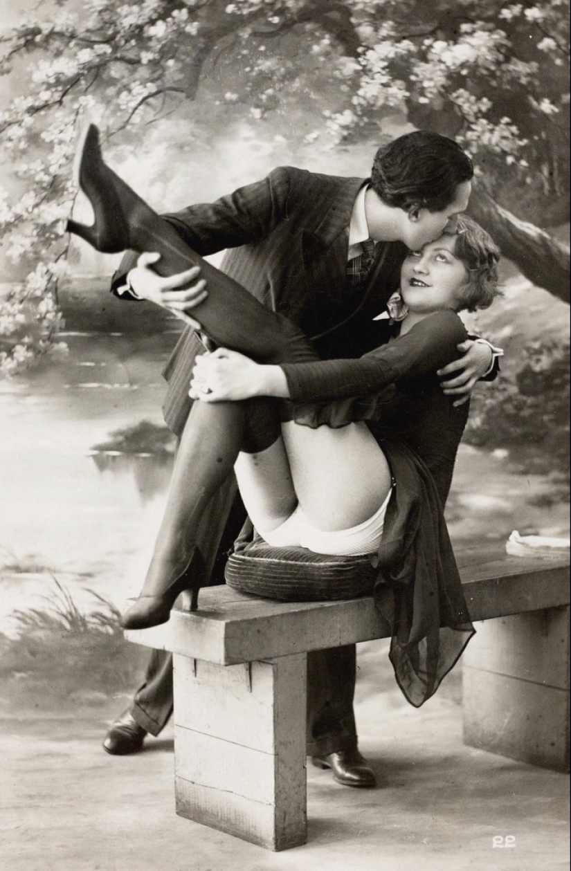 Oh, the times! O mores! Looked like erotic postcards in the 20s