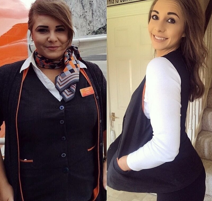 Old clothes for new body: 20 photos of girls before and after weight loss